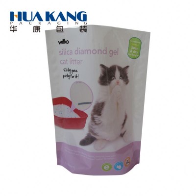 China manufacturer plastic vacuum bag pet food  self-supporting zipper bag